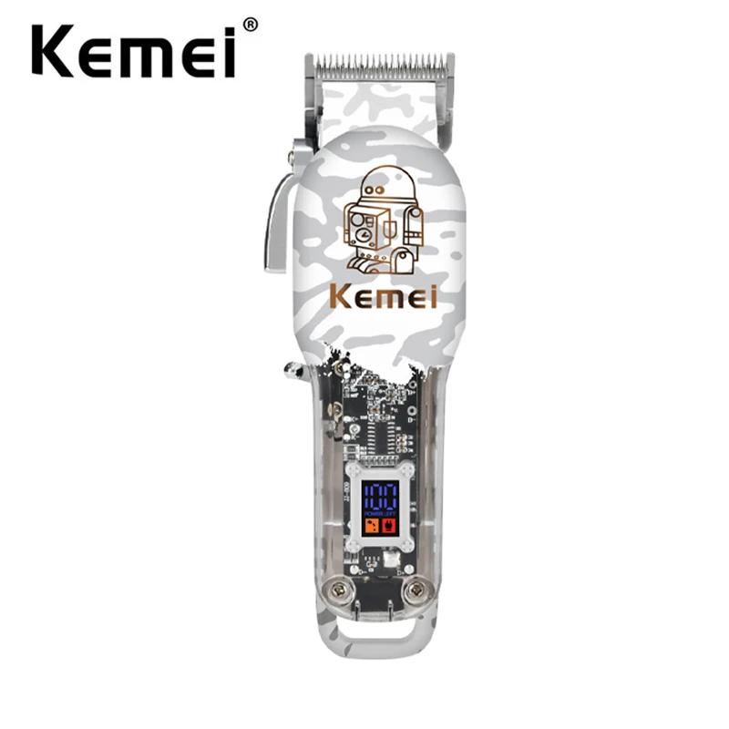 Kemei 전문 이발사 전기 헤어 클리퍼 페이드 앤 블렌드 헤어 커팅 머신 남성용 무선 헤어 수염 트리머 8200 RPM 8W
